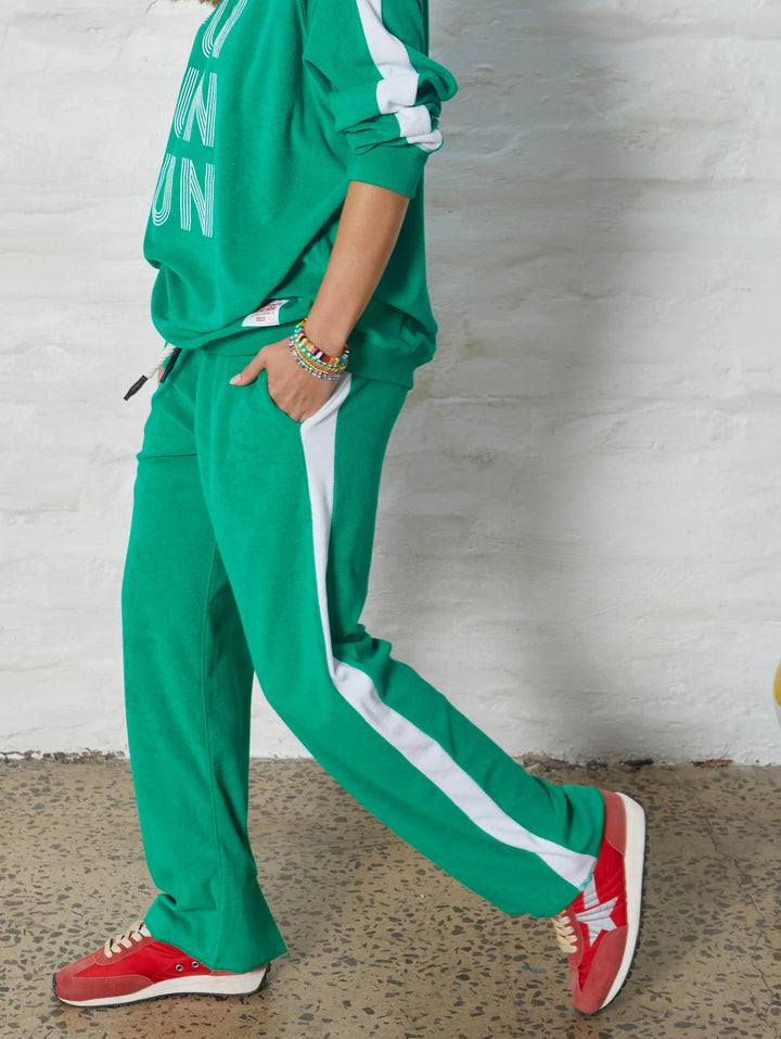 Hammil & Co - SUN TOWELLING PANT - Green track pants hammill & Co