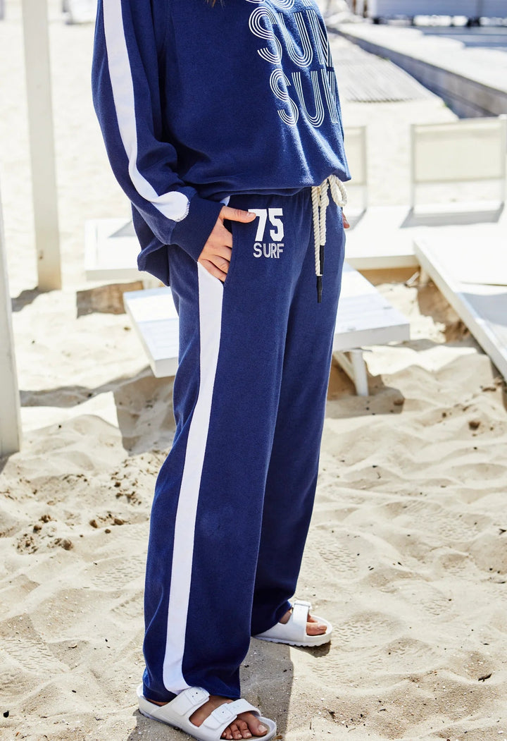 Hammil & Co - SUN TOWELLING PANT - NAVY track pants hammill & Co