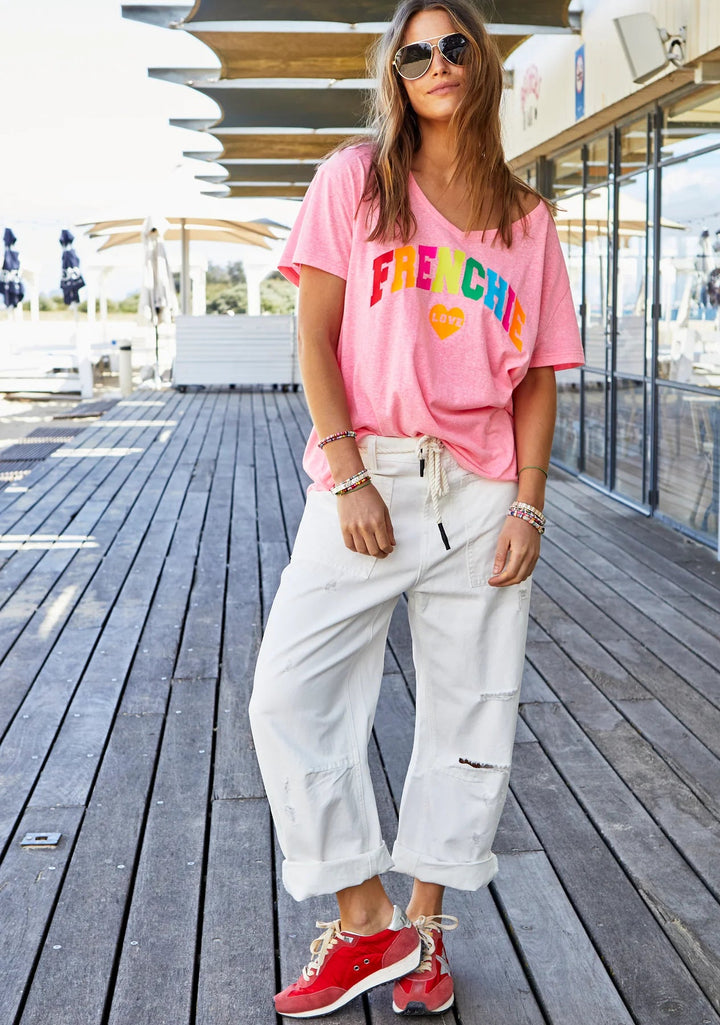 Hammill & Co DISTRESSED WHITE CARPENTER JEAN - WHITE JEANS hammill & Co