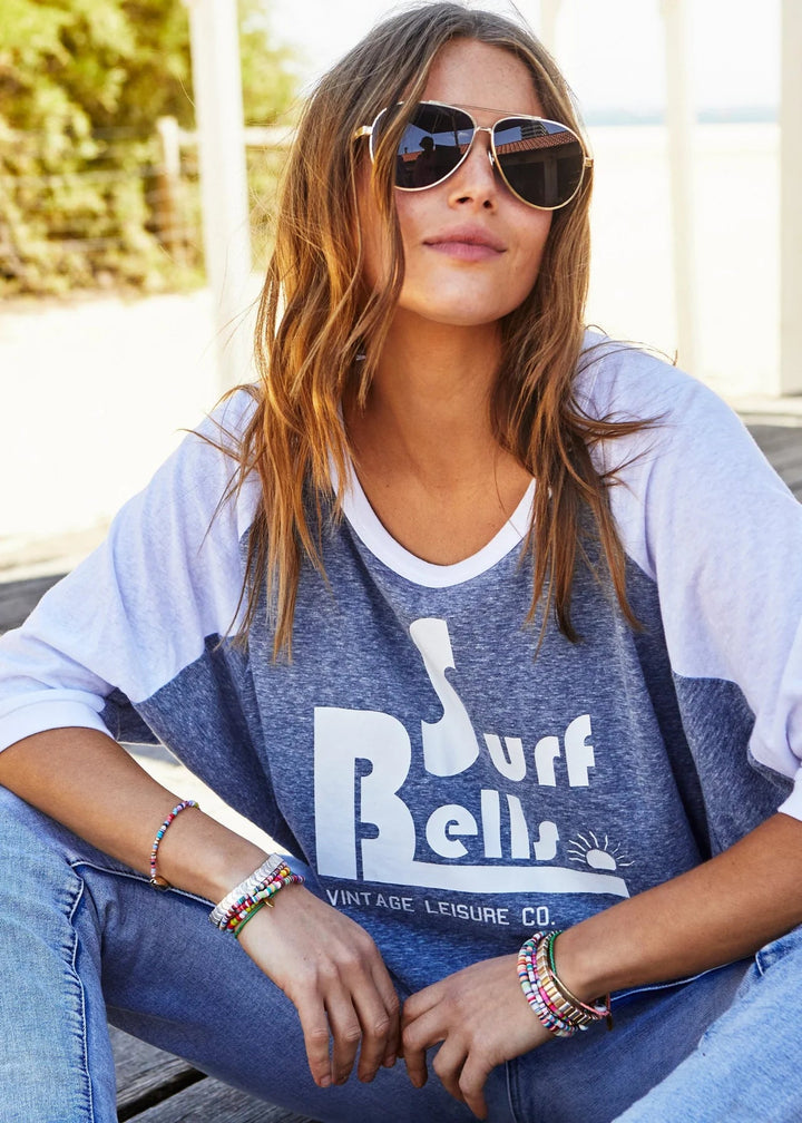 Hammill & Co -Retro Raglan tee Blue / White Tee Shirts hammill & Co