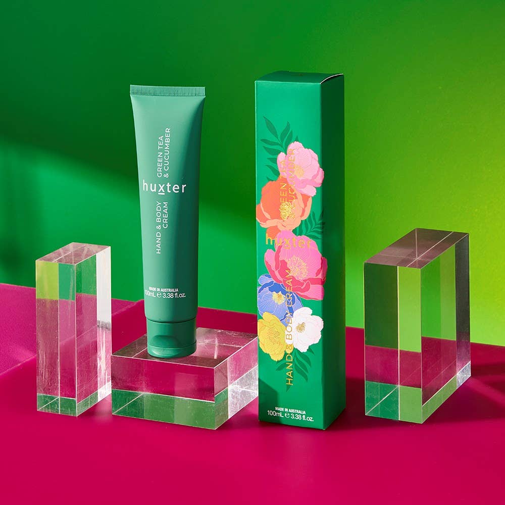 Hand &amp; Body Cream 100ml | Green Tea &amp; Cucumber Huxter