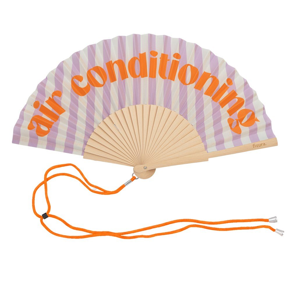 Hand Fan - "Air Conditioning" Stripes decorative fans Fisura