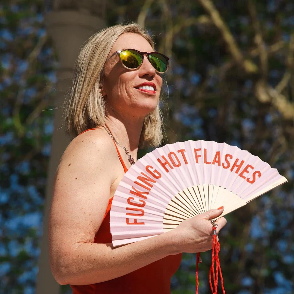 Hand Fan - "Fucking hot flashes" decorative fans Fisura