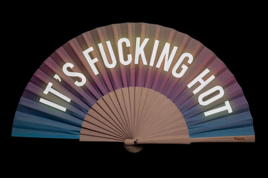 Hand fan " Fucking hot" gradient - Glow in the dark - Stanleyandstone