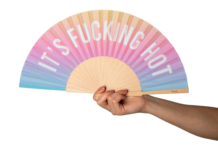 Hand fan " Fucking hot" gradient - Glow in the dark - Stanleyandstone