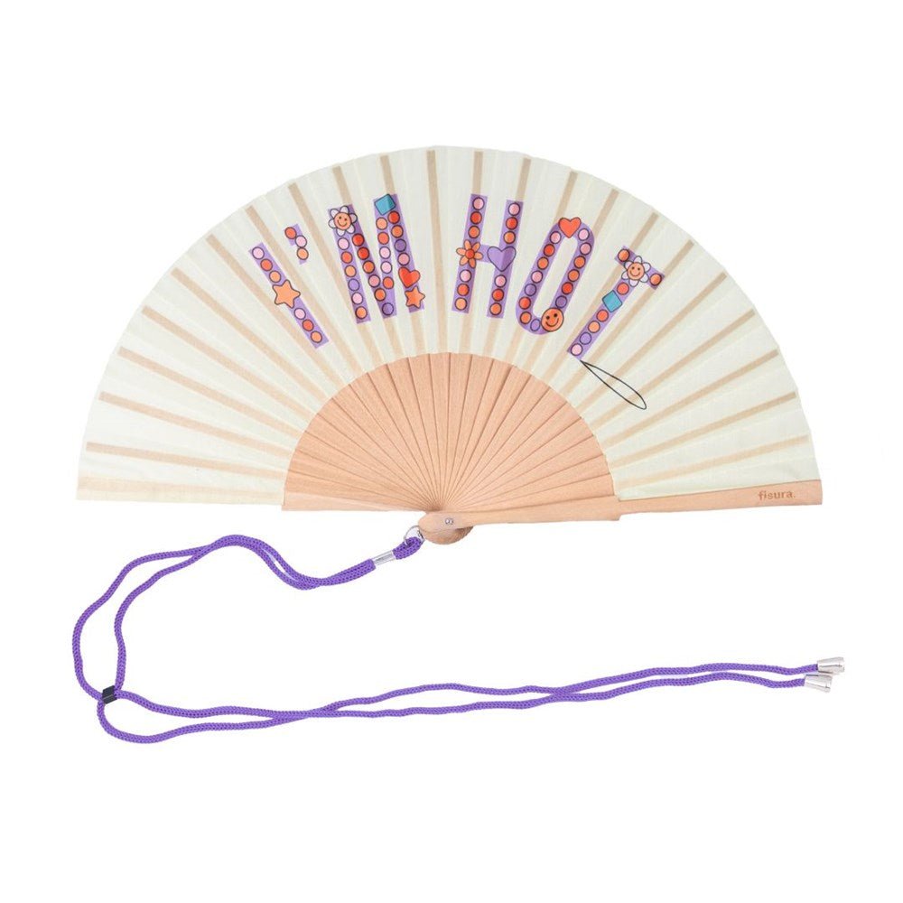 Hand Fan - "I'm hot" beaded decorative fans Fisura