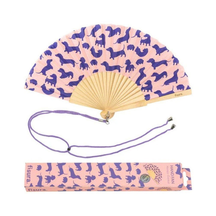 Hand Fan - Sausage Dog - Stanleyandstone