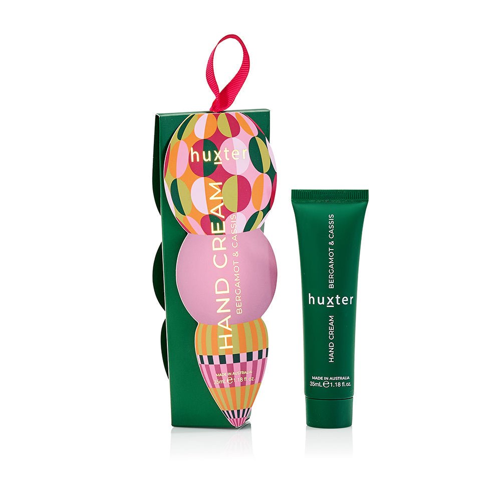 Hanging 35ml H'Cream - Green - Circles - Bergamot & Cassis Huxter