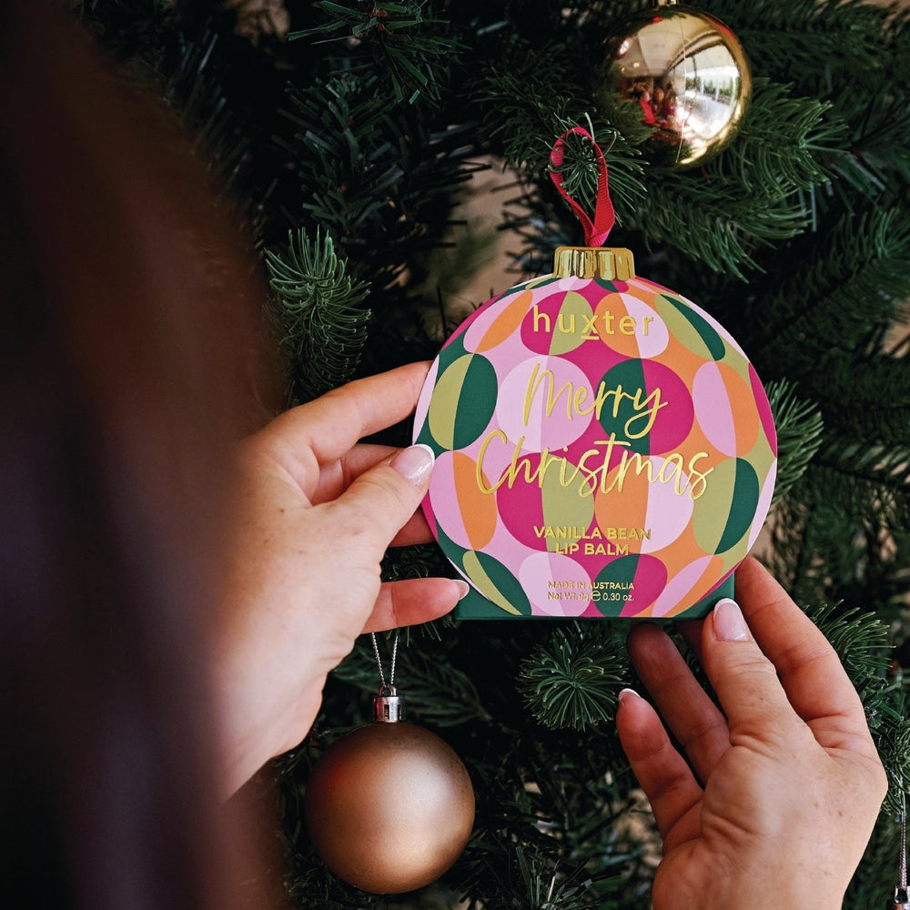 Hanging 9gm Lip Balm Bauble - Circles Huxter