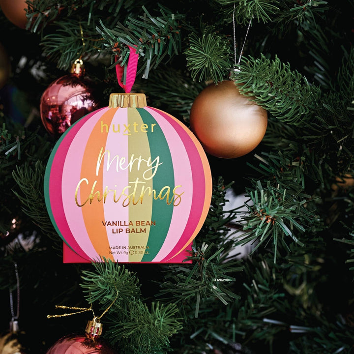 Hanging 9gm Lip Balm Bauble - Stripes Huxter