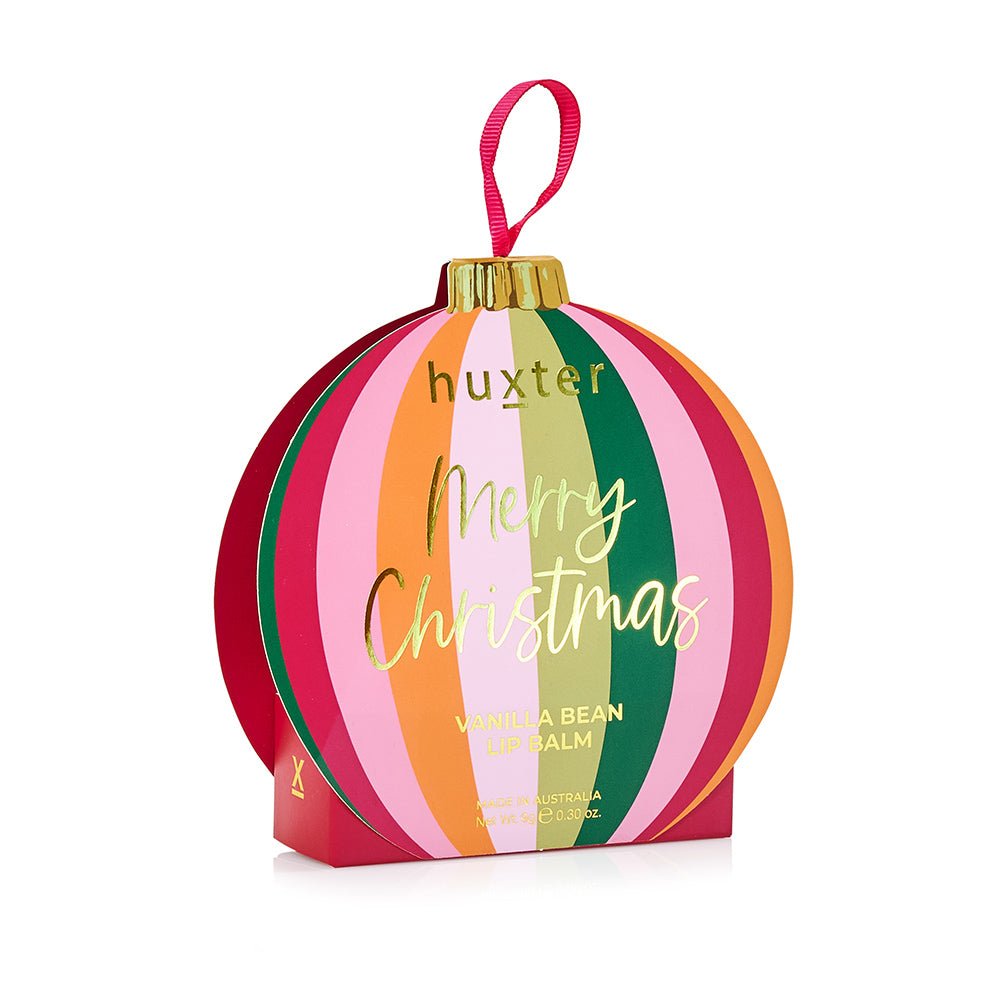 Hanging 9gm Lip Balm Bauble - Stripes Huxter