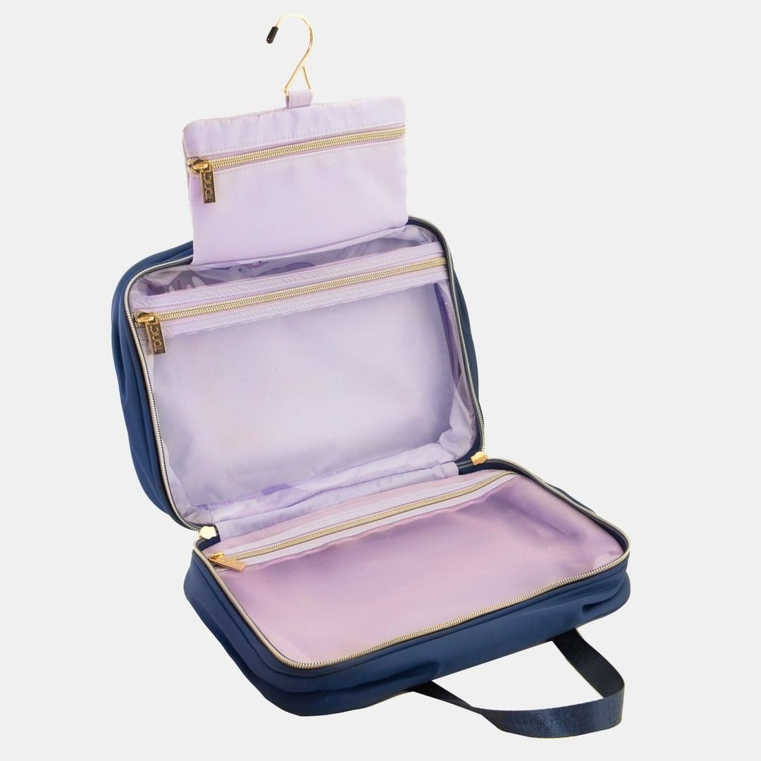 Hanging Makeup Bag - Splash Navy Cosmetic & Toiletry Bags Tonic