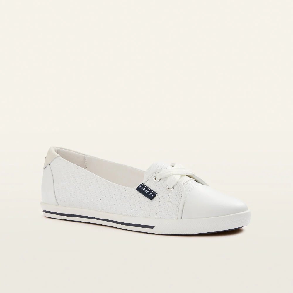 Hannah III White Punched by Frankie4 Shoes FRANKIE4