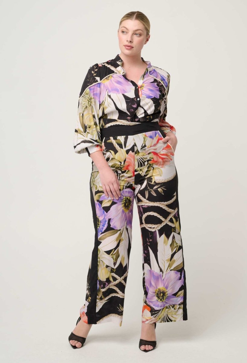 Harley Viscose Faille Shirt in Tangled Blossom Blouse OnceWas