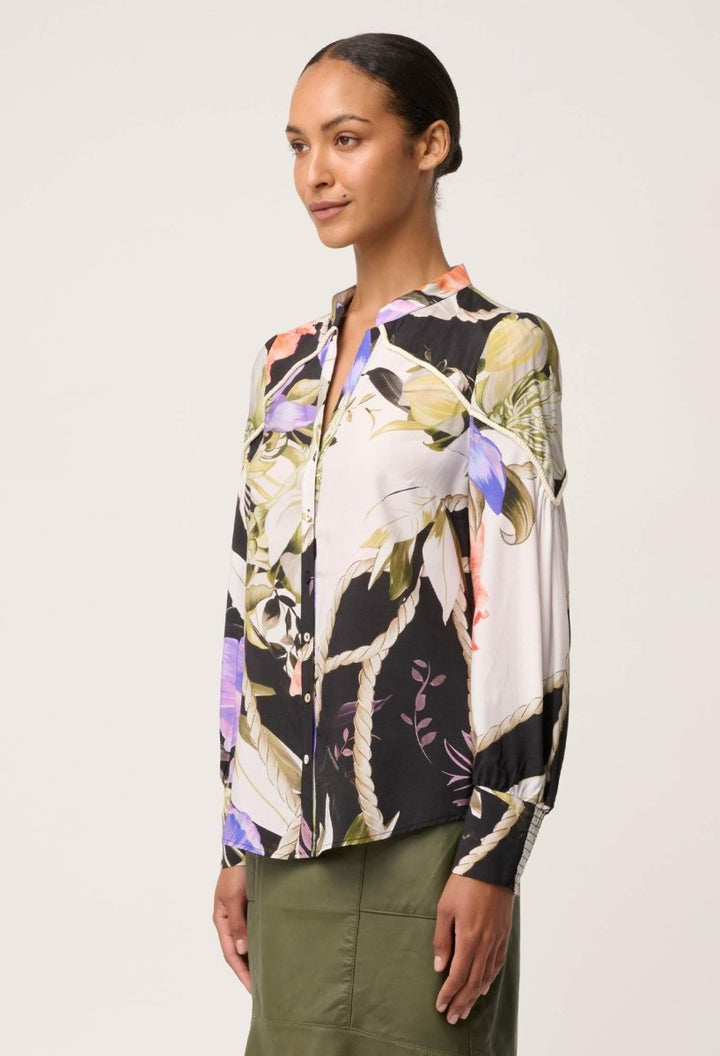 Harley Viscose Faille Shirt in Tangled Blossom Blouse Once Was