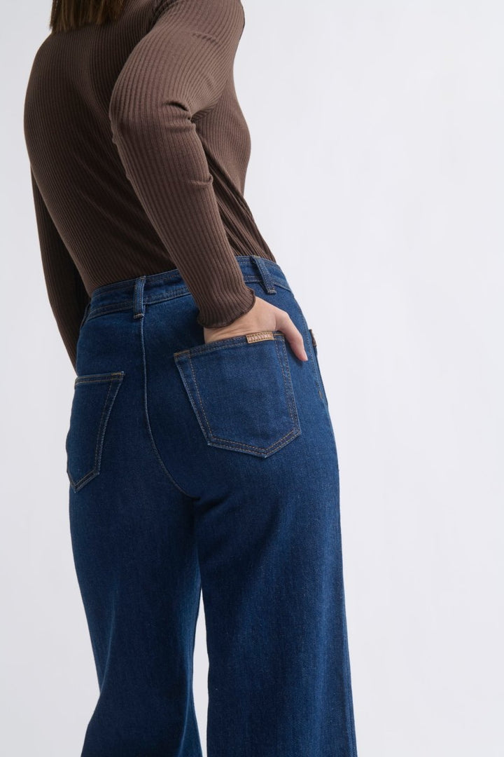 Harper Jean | Leather Pocket - Palisade Blue Kireina