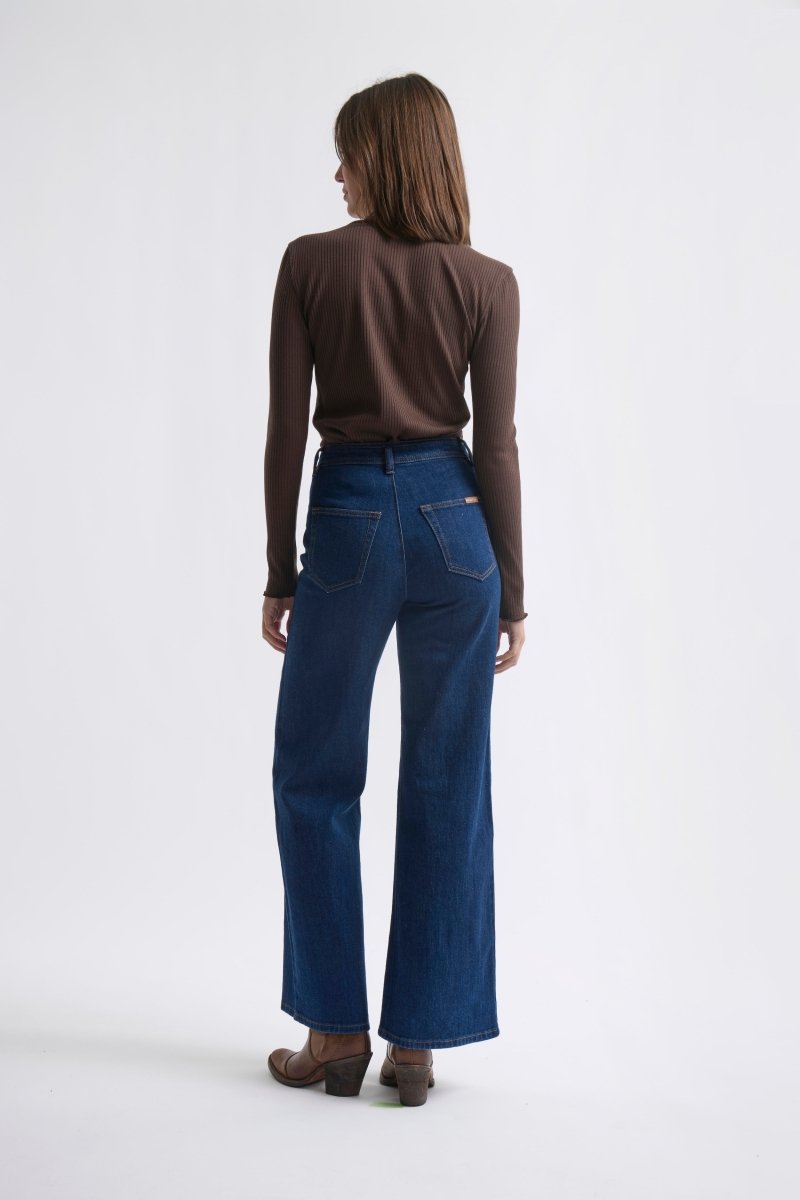 Harper Jean | Leather Pocket - Palisade Blue Kireina