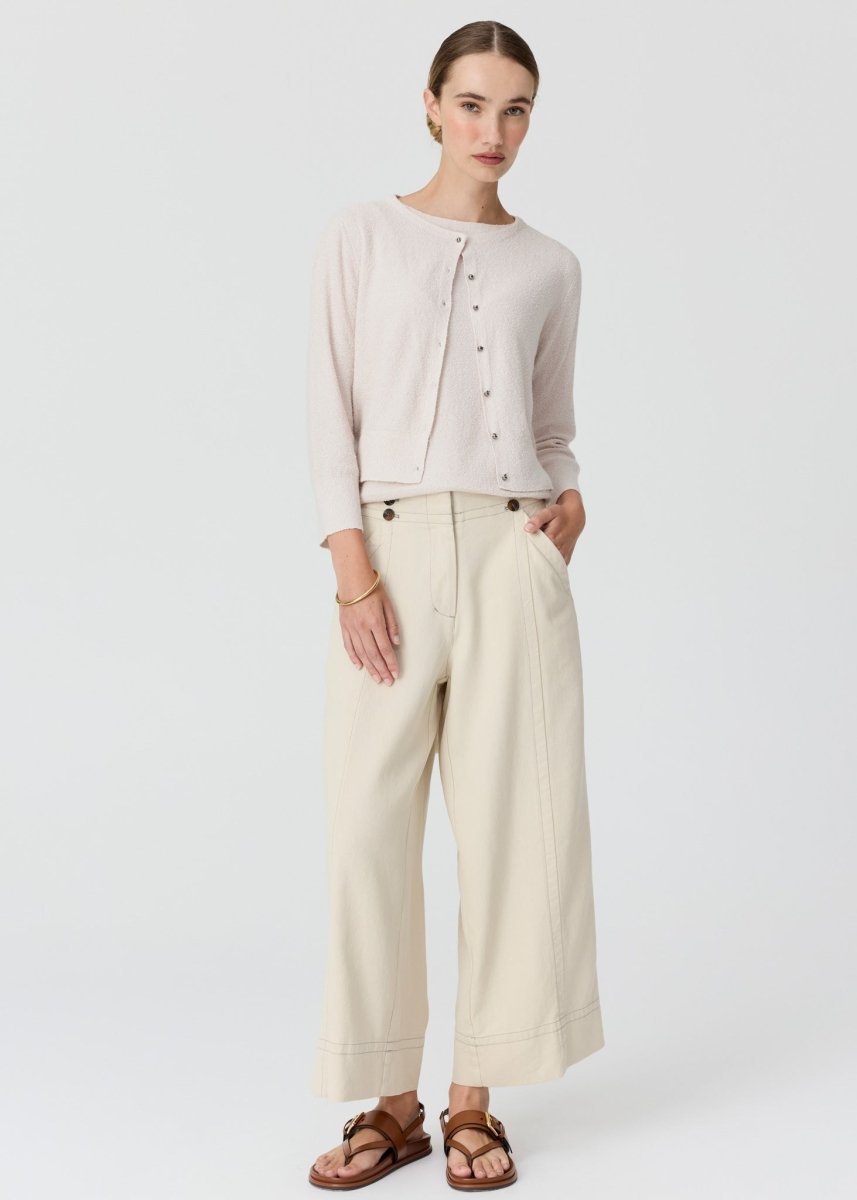 Haven Cardigan Lurex Back - Pebble cardigan POL