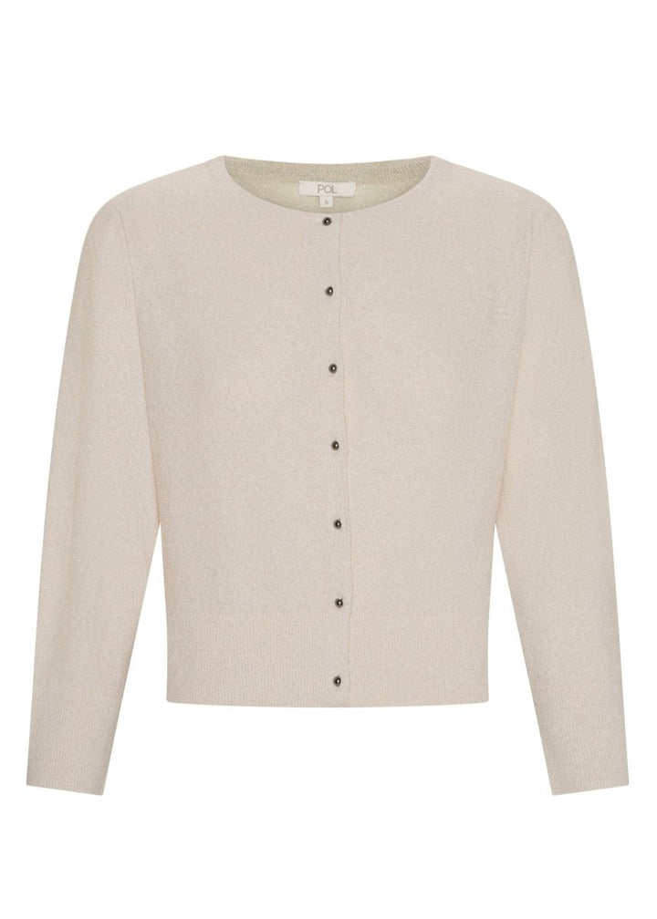 Haven Cardigan Lurex Back - Pebble cardigan POL