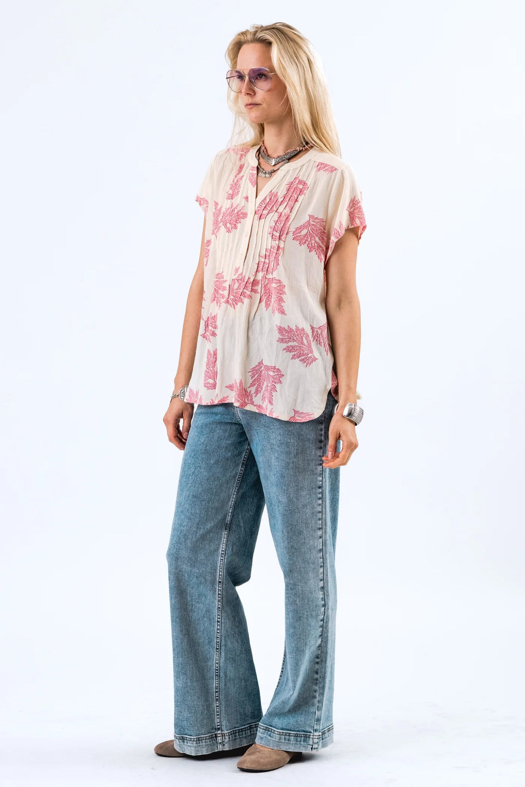 Heather Top - Pink Blouse Lollys Laundry