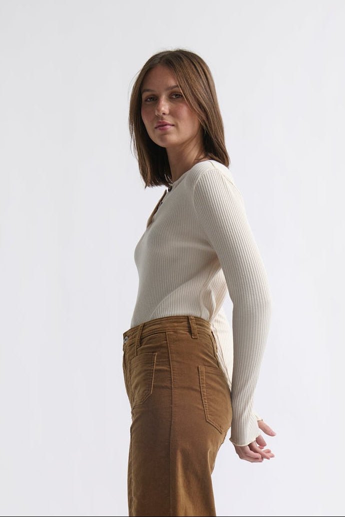 Heather Top - Vanilla long sleeve top Kireina Australia