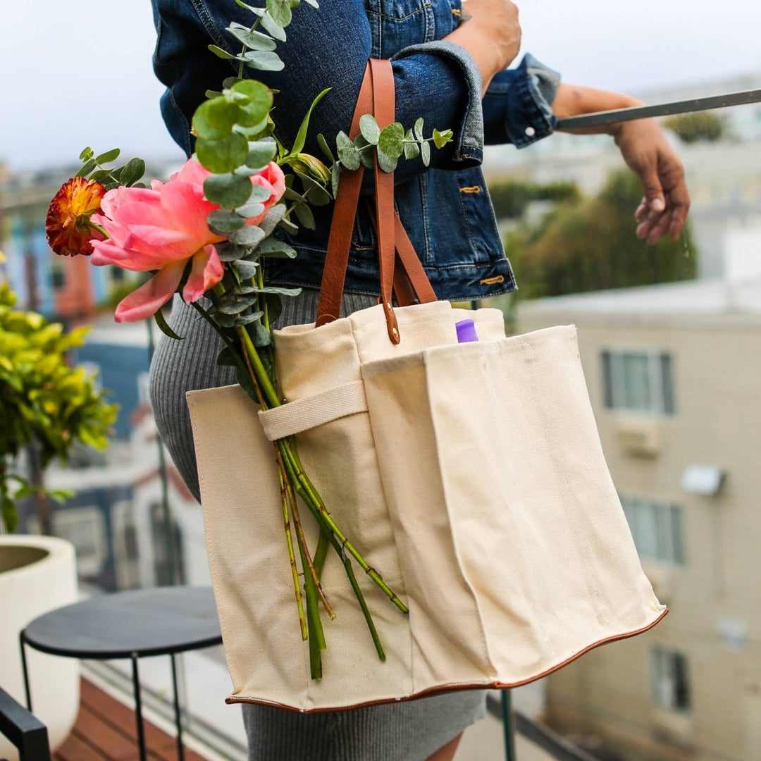 Heavy Canvas Tote Bag | Reusable Multi-Pocket Market Tote CapaBunga®