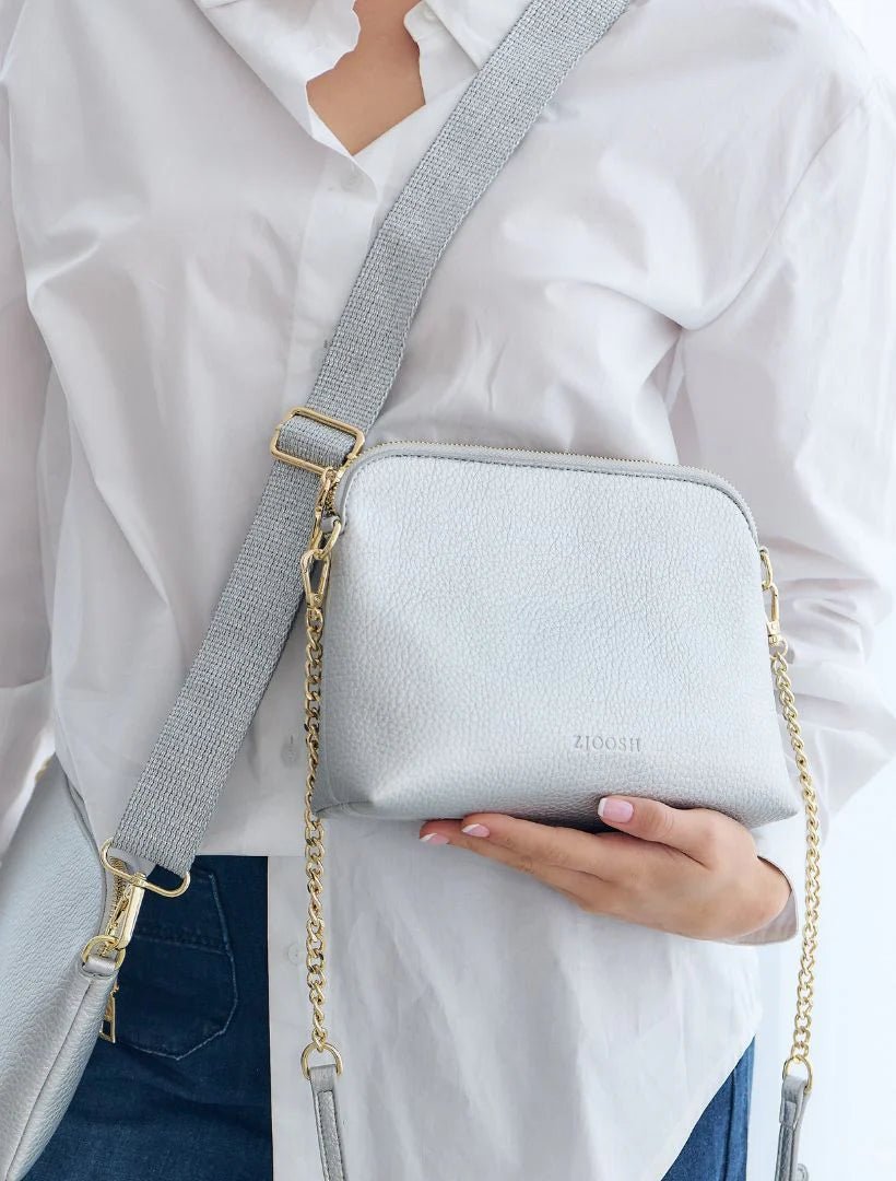 Hudson Cross Body Bag Silver handbag zjoosh