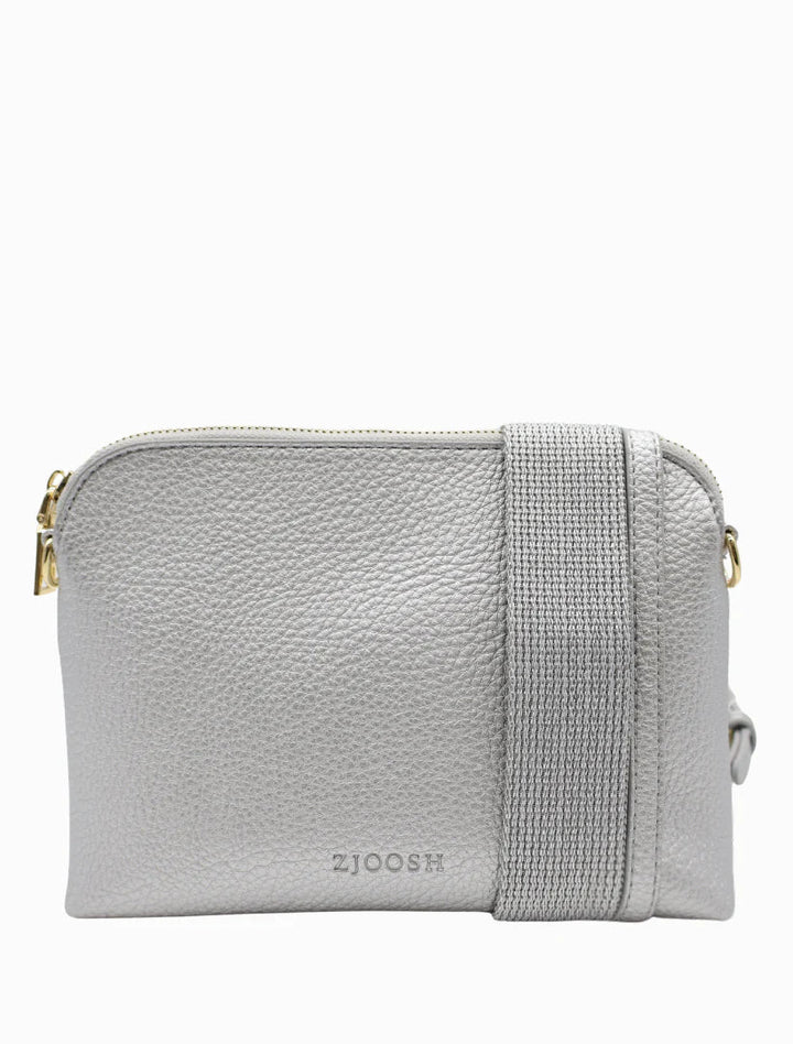 Hudson Cross Body Bag Silver handbag zjoosh