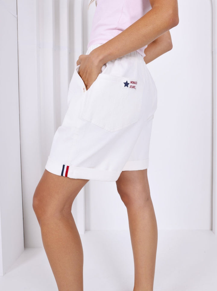 Hugo Shorts - White Monaco Jeans