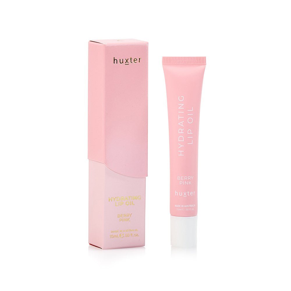 Hydrating Lip Oil 15ml - Berry Pink Huxter
