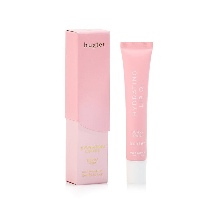 Hydrating Lip Oil 15ml - Berry Pink Huxter