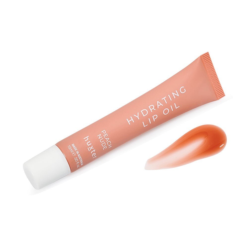 Hydrating Lip Oil 15ml - Peach Nude Huxter