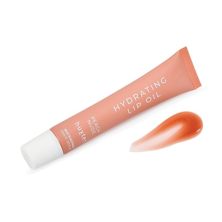 Hydrating Lip Oil 15ml - Peach Nude Huxter