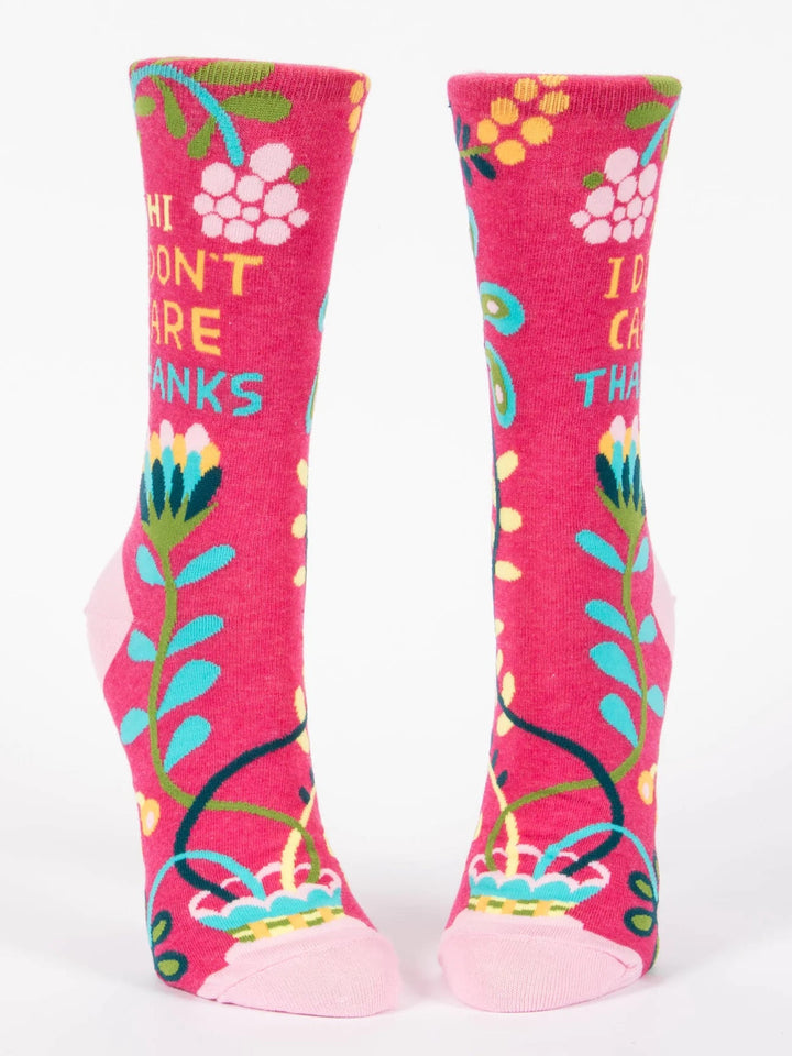 "I Dont Care" Socks socks Blue Q Socks