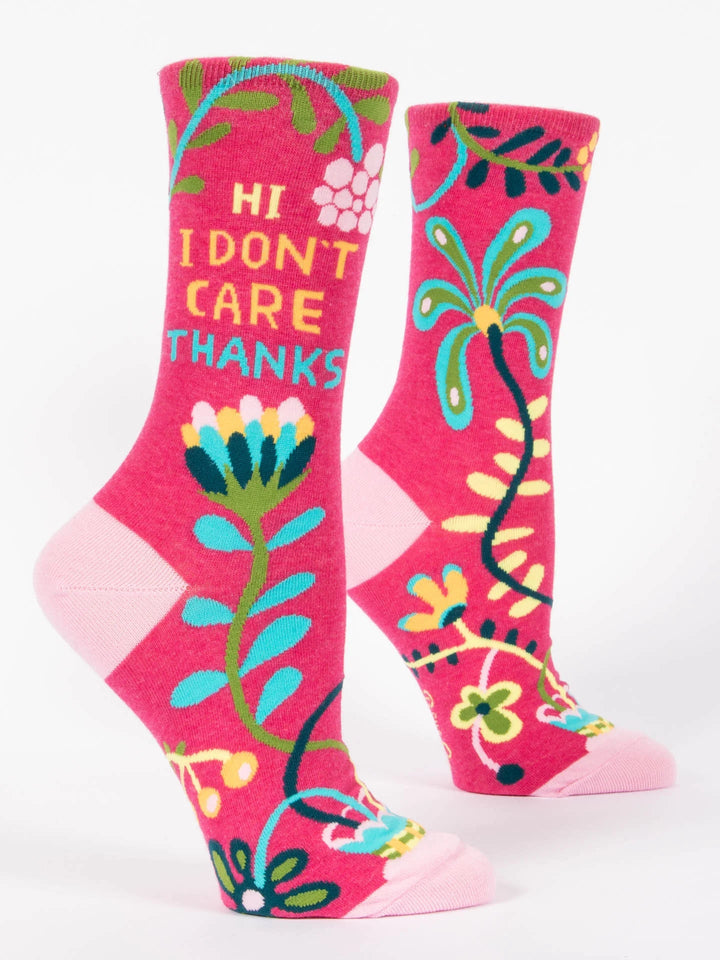 "I Dont Care" Socks socks Blue Q Socks