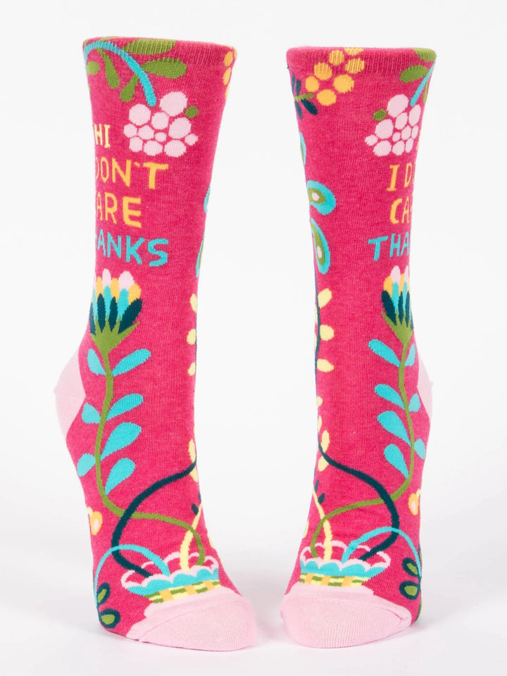 "I Dont Care" Socks socks Blue Q Socks