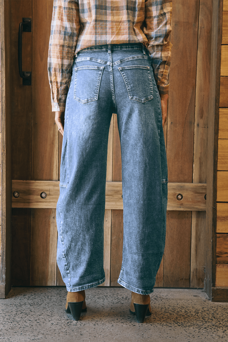 Idaho Barrel Jean - Mid Wash Denim Italian Star