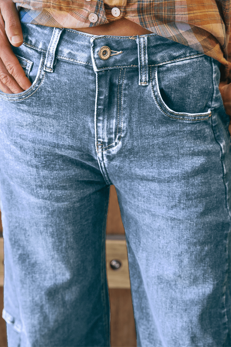 Idaho Barrel Jean - Mid Wash Denim Italian Star