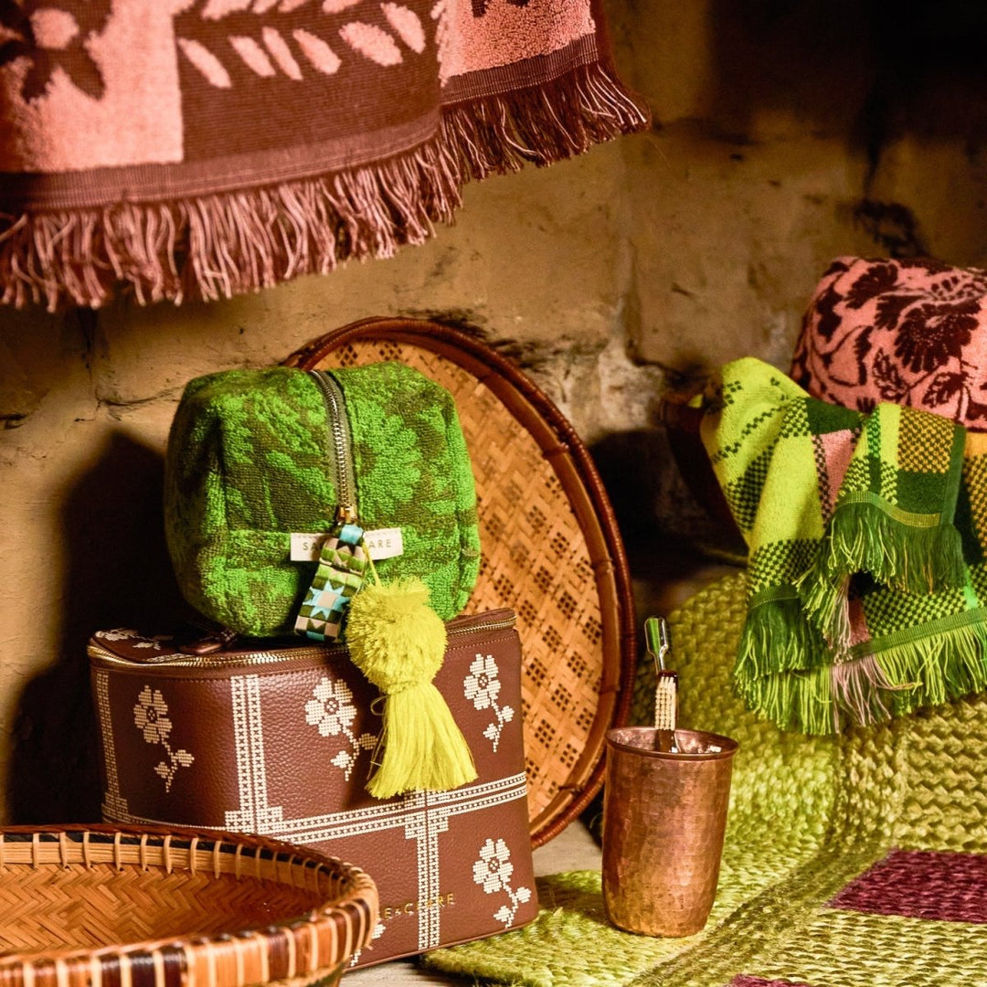 Indiana Terry Pouch - Cactus Green Sage &amp; Clare