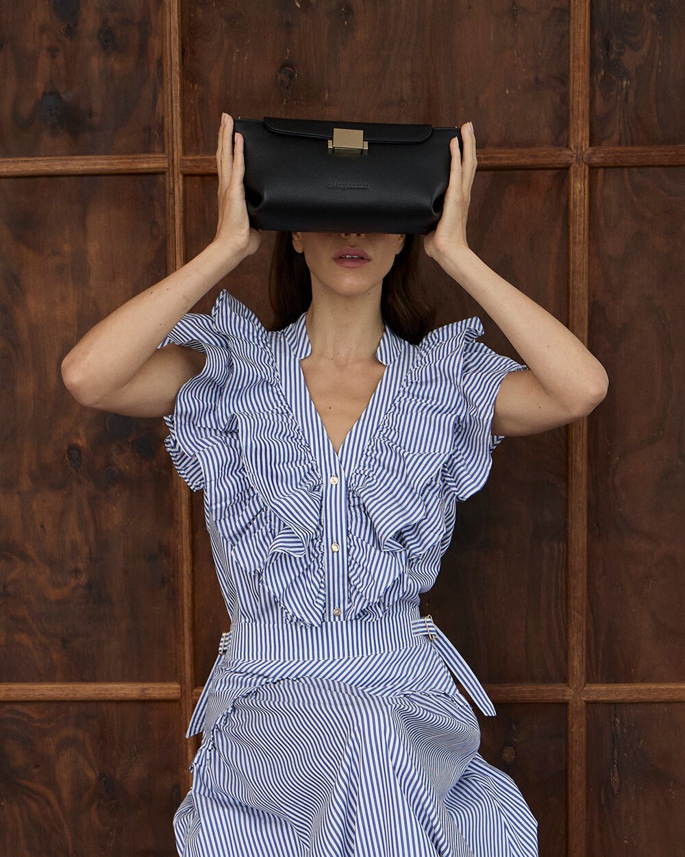 Indie Ruffle Shirt - Stripe Cotton Blouse Arlington Milne