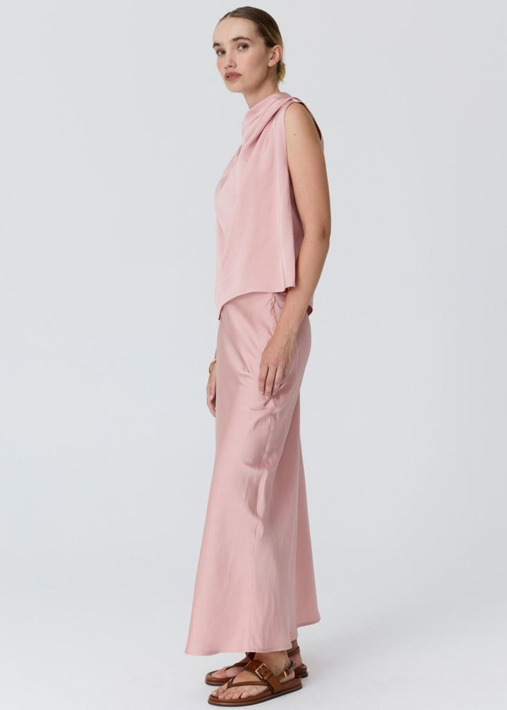 Innes Tie Neck Top pink - Stanleyandstone