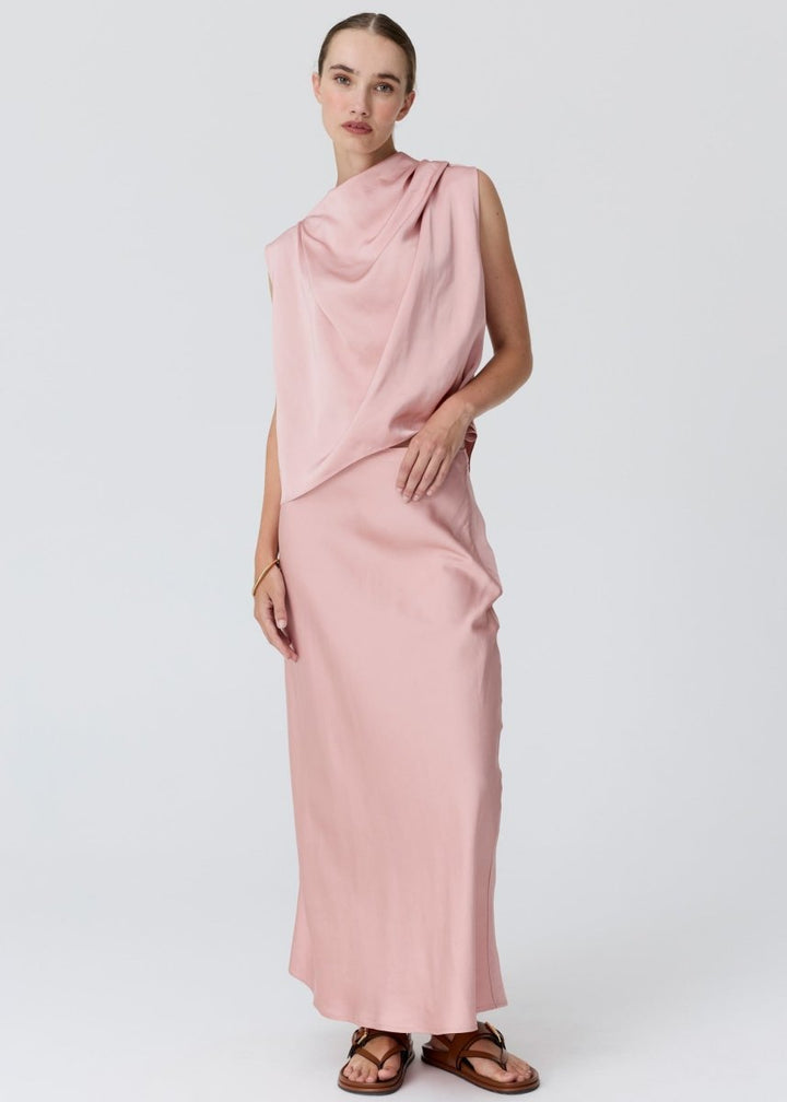 Innes Tie Neck Top pink - Stanleyandstone