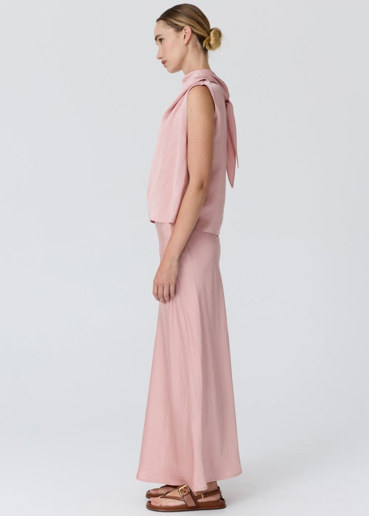 Innes Tie Neck Top pink - Stanleyandstone