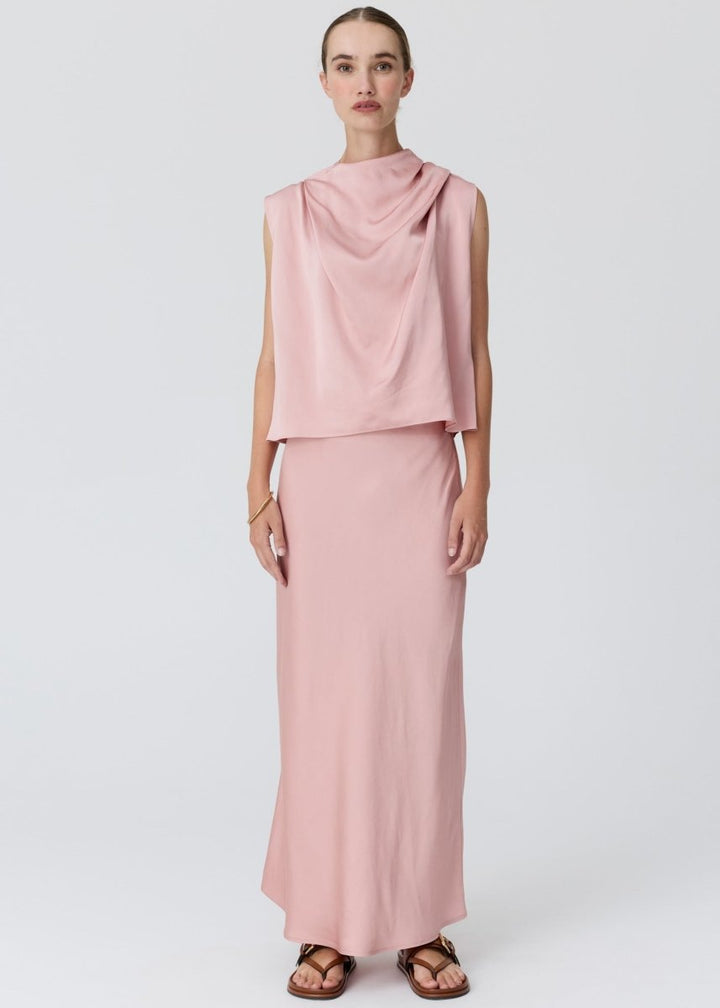 Innes Tie Neck Top pink - Stanleyandstone
