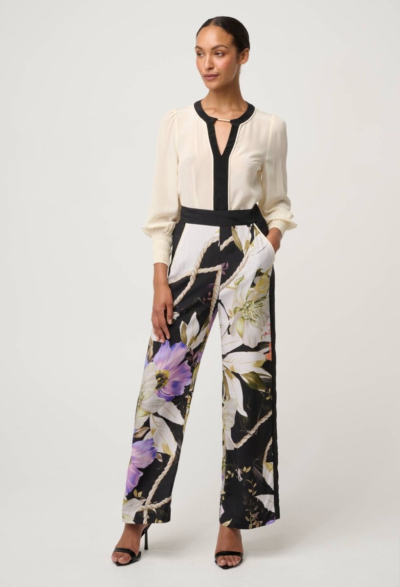 Iris Pleated Cuff Silk Blouse in Cloud Blouse Once Was