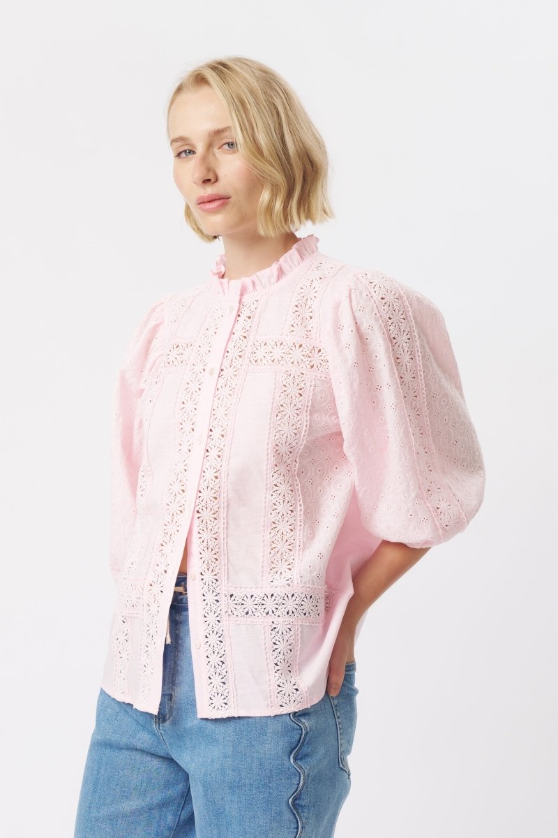 Isabella Shirt - Pink Blouse Kireina Australia