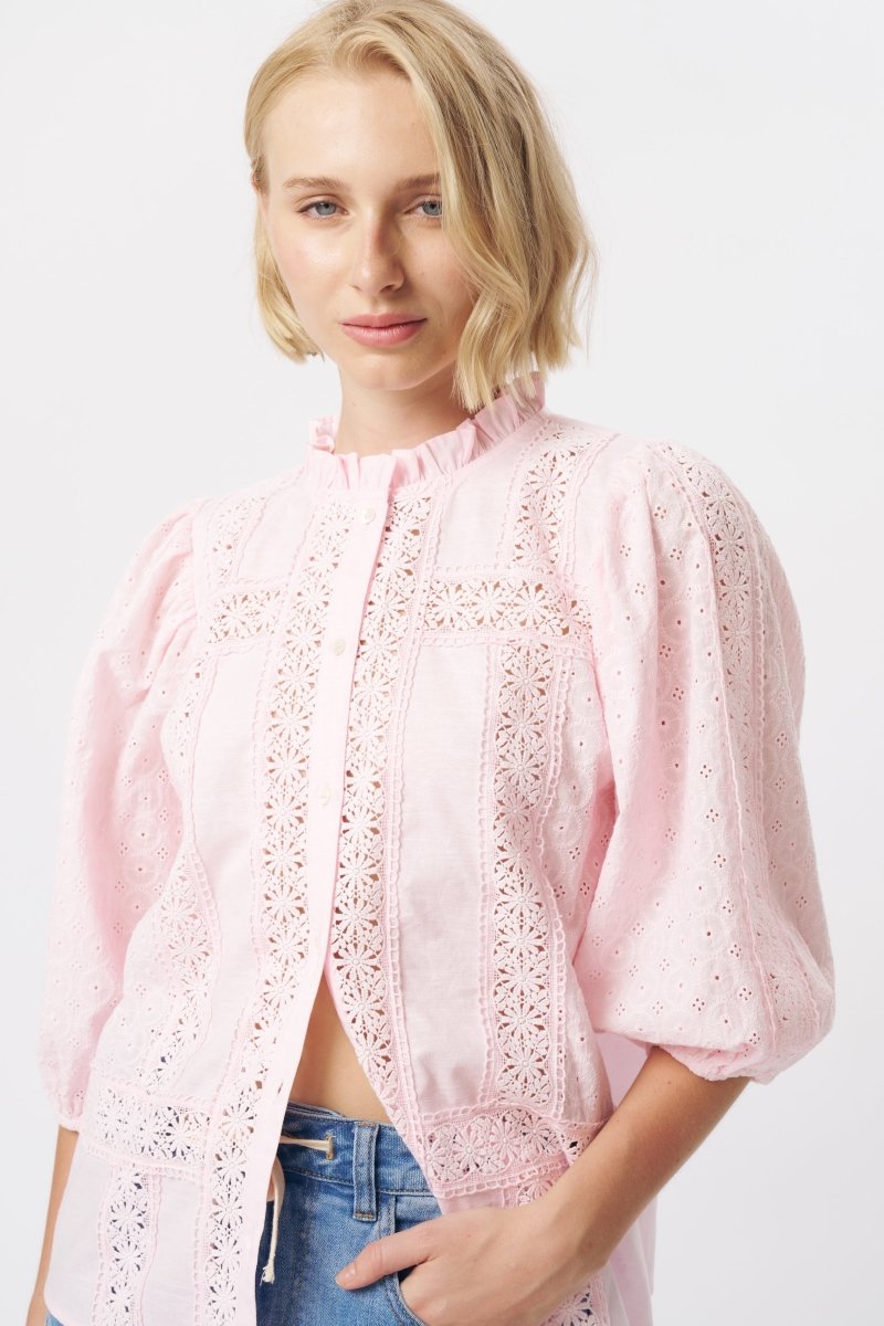 Isabella Shirt - Pink Blouse Kireina Australia
