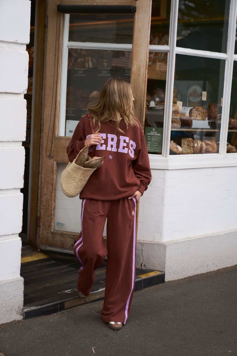 Isla Oversized Slouchy Crew - Burnt toffee / orchard Sweater Ceres Life