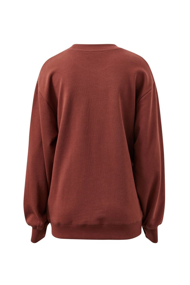 Isla Oversized Slouchy Crew - Burnt toffee / orchard Sweater Ceres Life