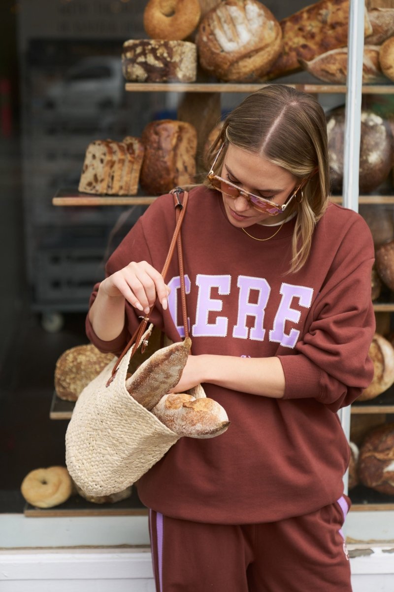 Isla Oversized Slouchy Crew - Burnt toffee / orchard Sweater Ceres Life